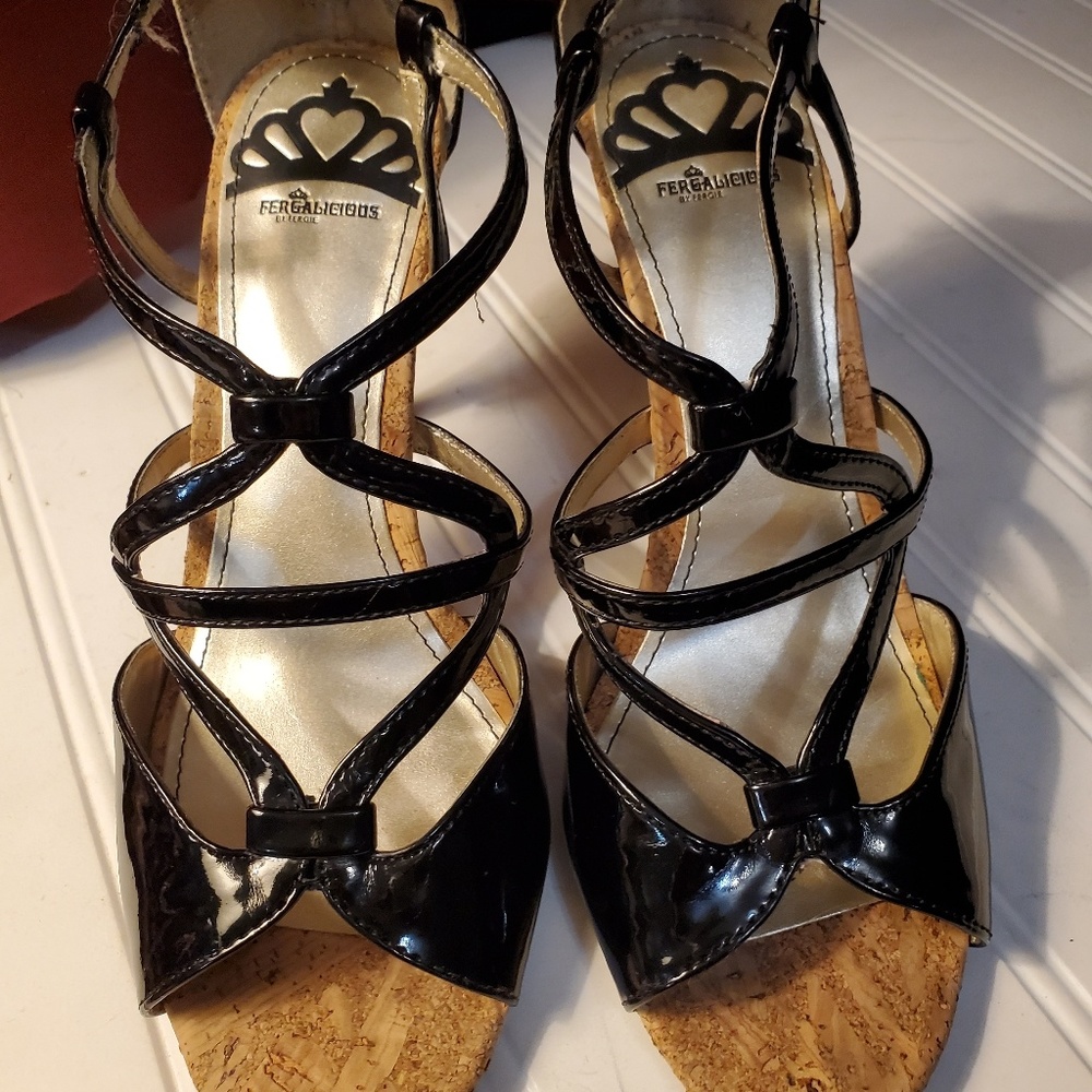 Fergalicious Black Strappy  Sandals